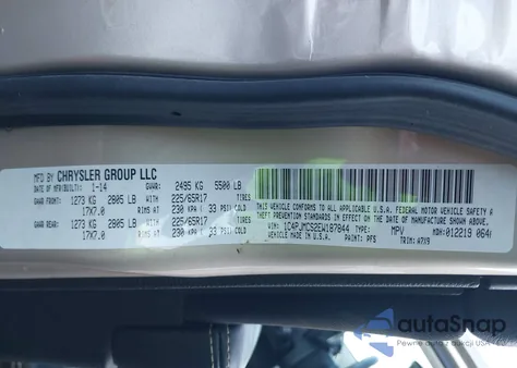 2014 Jeep Cherokee Latitude из США, поврежденный, VIN 1C4PJMCS2EW187844